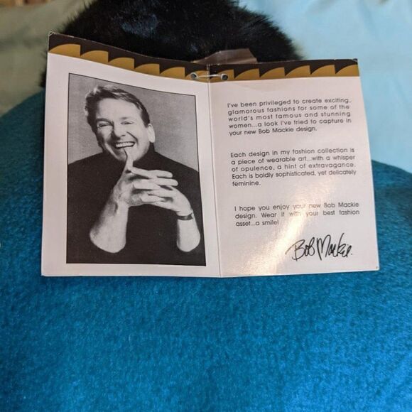 🆕 NWT BOB MACKIE WEARABLE ART TEAL/BLACK/COPPER VEST - Picture 6 of 8